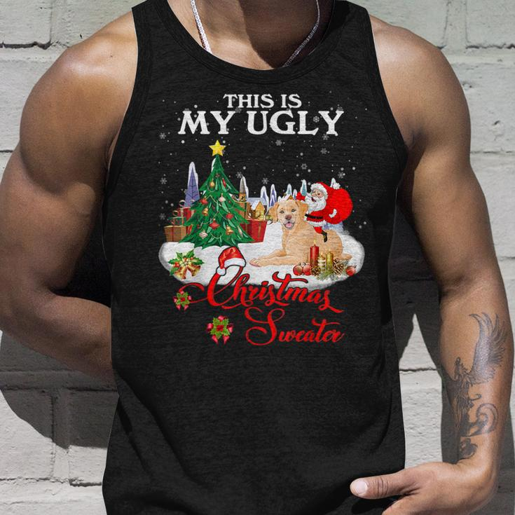 Santa Riding Labrador This Is My Ugly Christmas Sweater Tank Top Gifts for Him