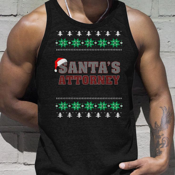 Santa's Attorney Ugly Christmas Sweater Tank Top Gifts for Him
