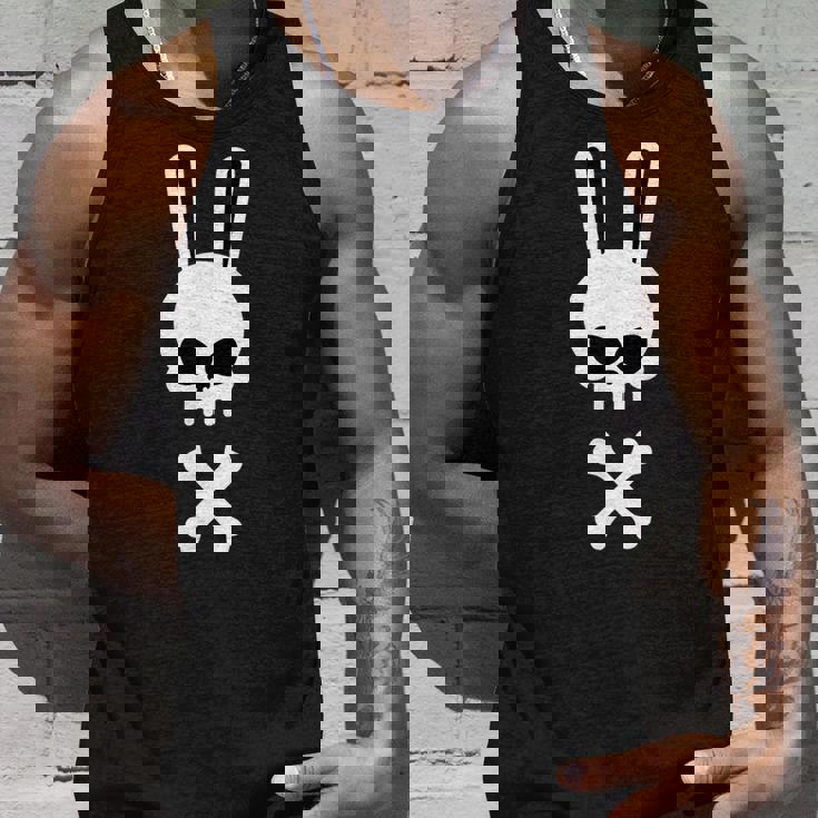 Scary Skull And Crossbones Bad Rabbit Horror Bunny Essential Scary Skull Tank Top Gifts for Him