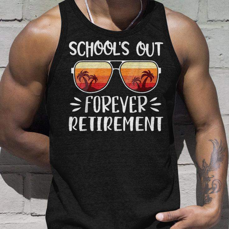 Schools Out Forever Retirement Retirement Funny Gifts Unisex Tank Top Gifts for Him