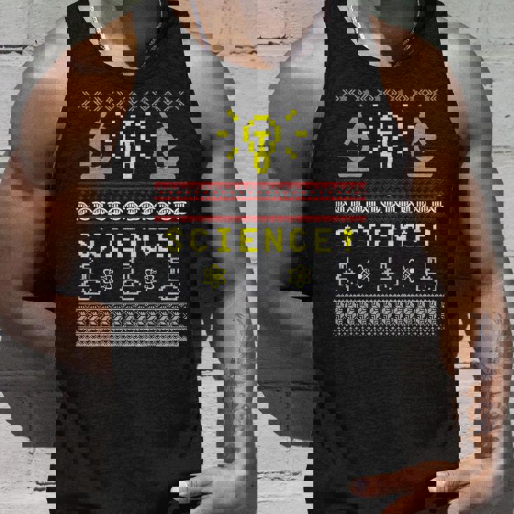 Science Nerd Ugly Christmas Sweater Tank Top Gifts for Him