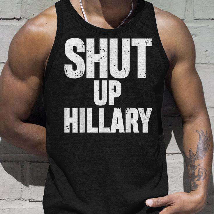 Shut Up Hillary Funny Anti Hillary Clinton Unisex Tank Top Gifts for Him