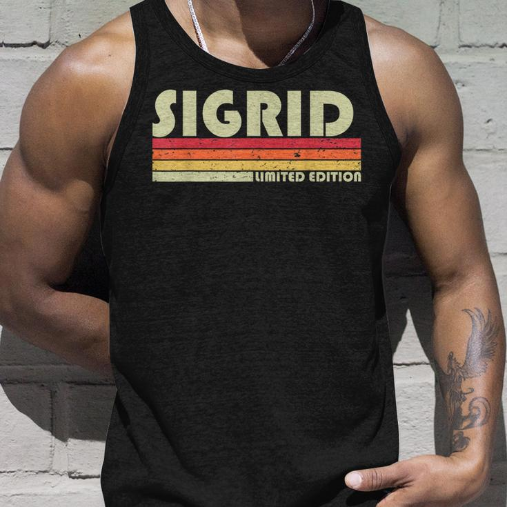 Sigrid Name Personalized Retro Vintage 80S 90S Birthday Unisex Tank Top Gifts for Him