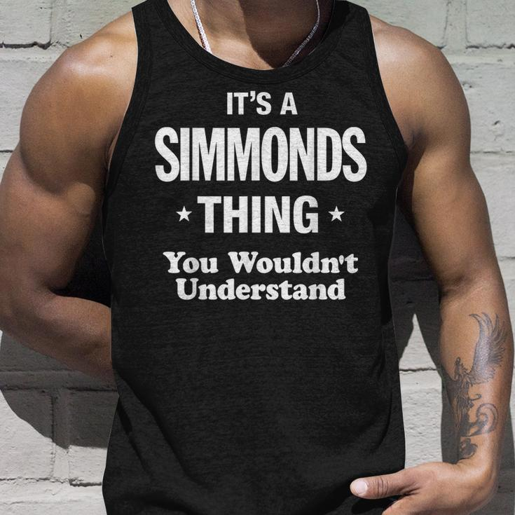 Simmonds Thing Last Name Last Name Tank Top Gifts for Him