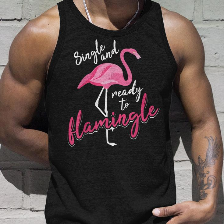 Single And Ready To Flamingle | Cool Im Alone Gift Unisex Tank Top Gifts for Him