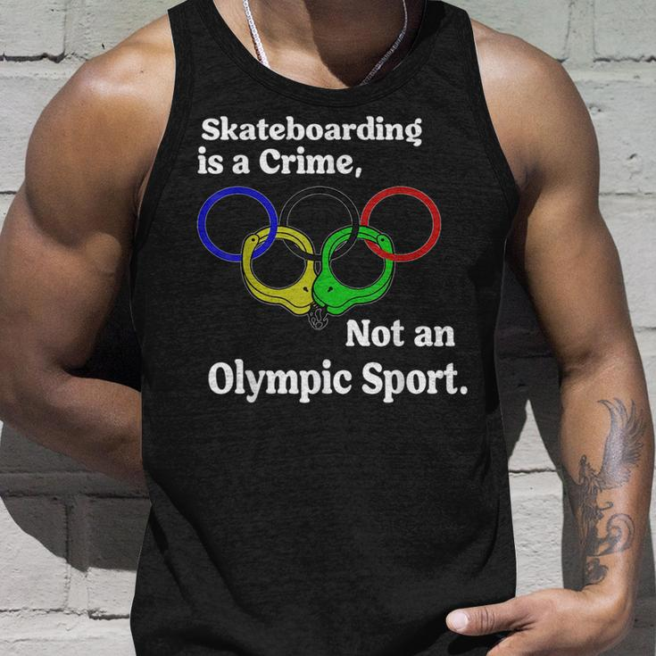 Skateboarding Is A Crime Not An Sport Skateboarding Tank Top Gifts for Him