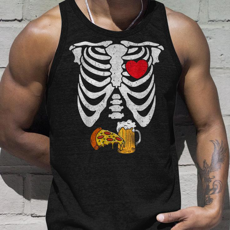 Skeleton Pregnancy Pregnant Couple Halloween Costume Husband Tank Top Gifts for Him