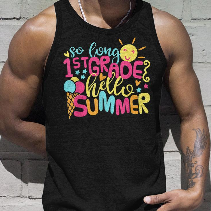 So Long 1St Grade Hello Summer Last Day Of School For Kids Unisex Tank Top Gifts for Him