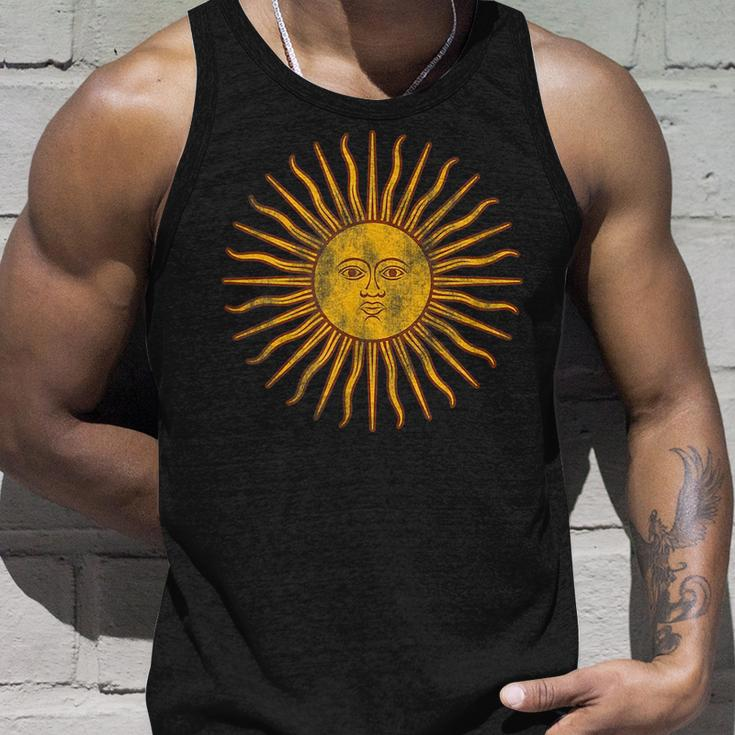 Sol De Mayo Argentina Flag Argentinian Sun Vintage Throwback Unisex Tank Top Gifts for Him