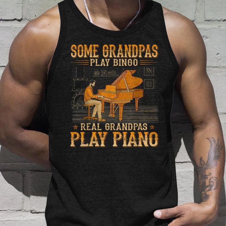 Some Grandpas Play Bingo Real Grandpas Play Piano Unisex Tank Top Gifts for Him