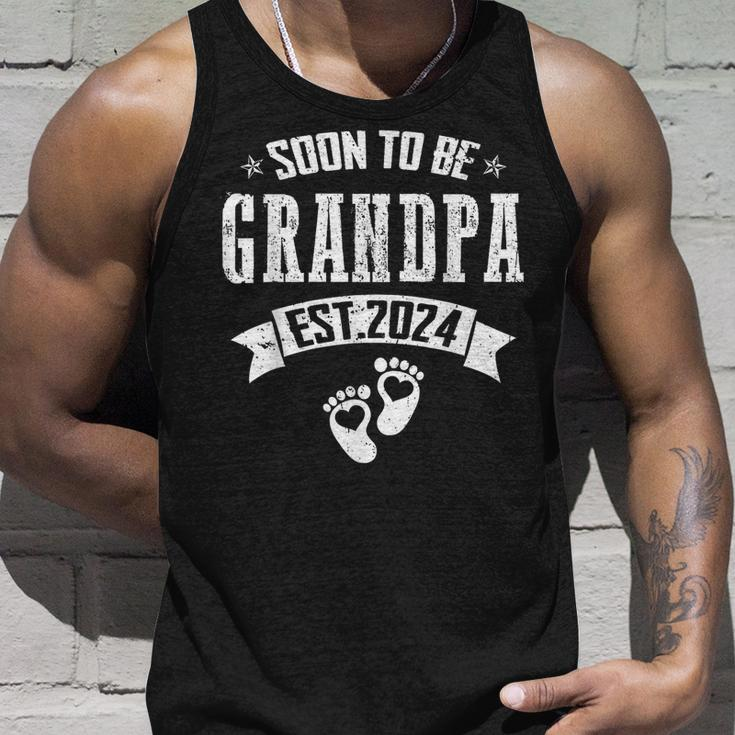 Soon To Be Grandpa Promoted To Grandpa 2024 Tank Top Gifts for Him