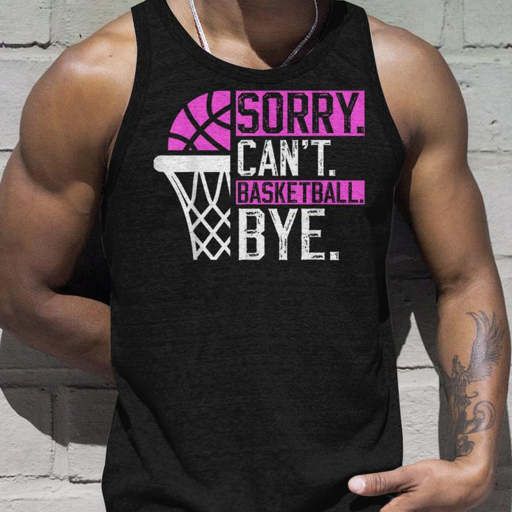 Sorry Cant Basketball Bye Funny Vintage Basketball Sarcasm Unisex Tank Top Gifts for Him