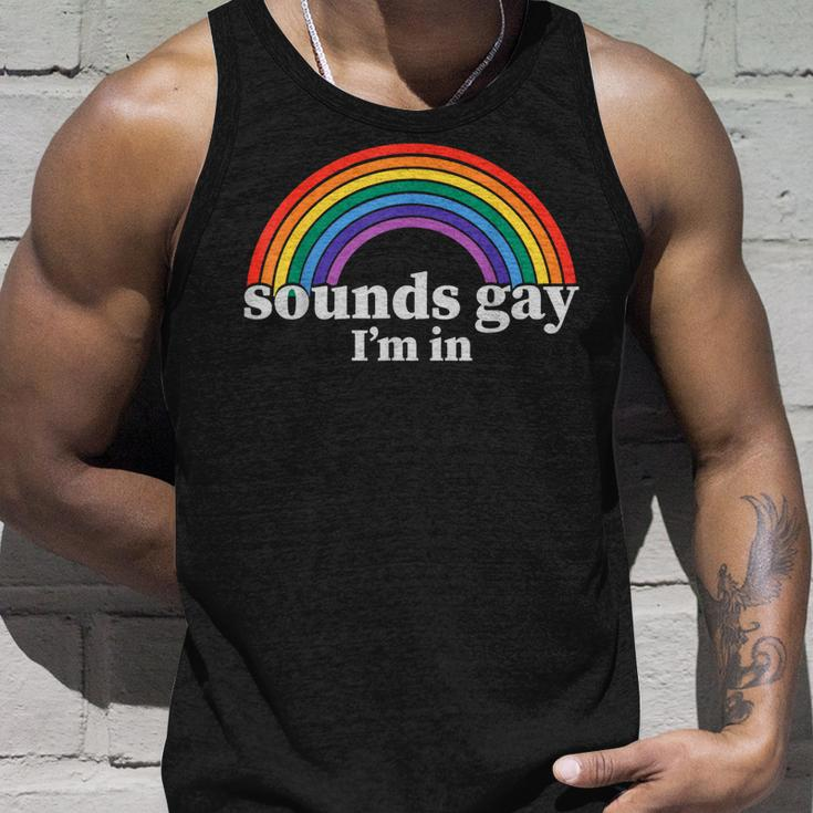 Sounds Gay Im In Lgbtq Gay Pride Unisex Tank Top Gifts for Him