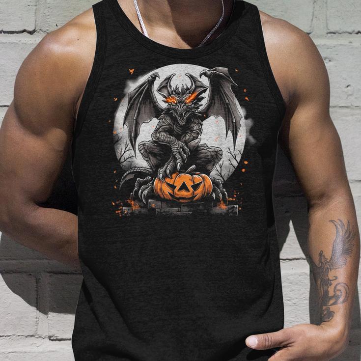 Spooky Halloween Cemetery Dragon Tank Top Gifts for Him