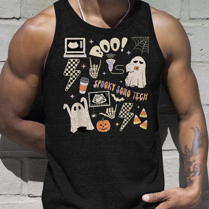 Spooky Sono Tech Ultrasound Tech Halloween Ghost Boo Tank Top Gifts for Him