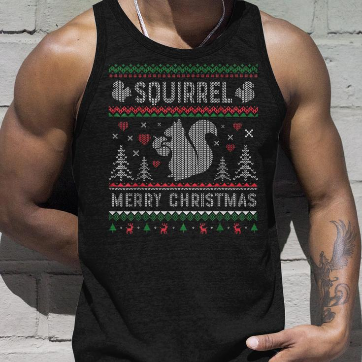 Squirrel Ugly Christmas Sweater Style Tank Top Gifts for Him