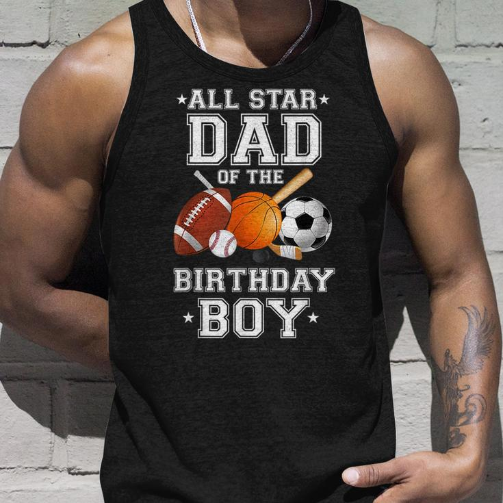 All Star Dad Of The Birthday Boy Sports Daddy Papa Dada Tank Top Gifts for Him