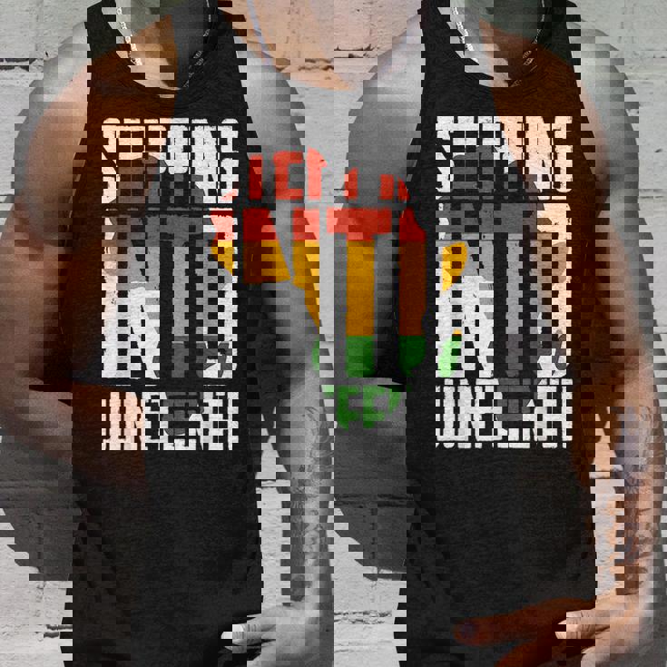 Stepping Into Junenth Remembering My Ancestors Unisex Tank Top Gifts for Him