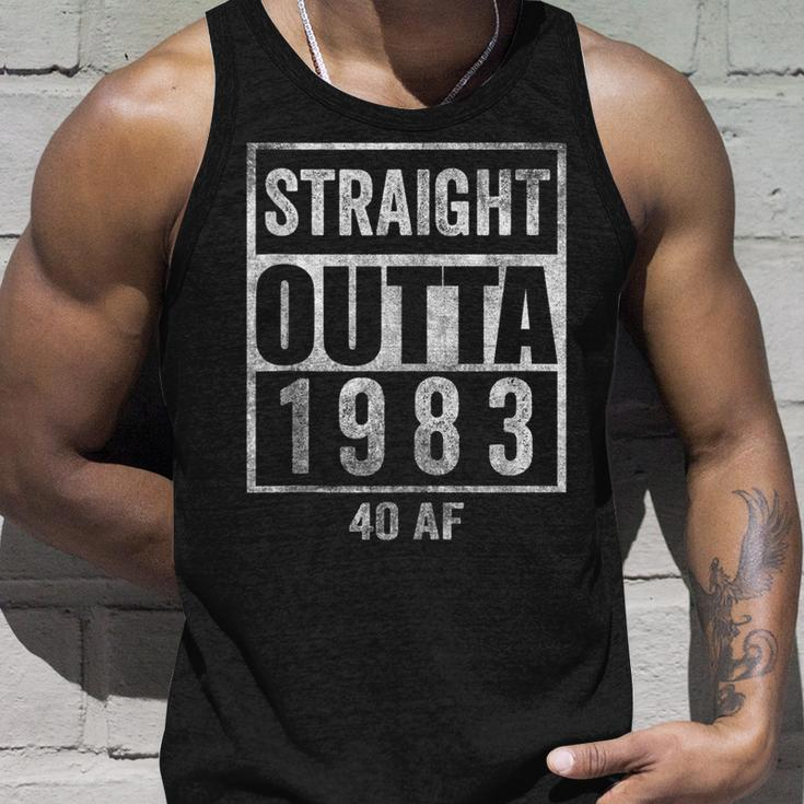 Straight Outta 1983 40 Af 40 Years 40Th Birthday Funny Gag Unisex Tank Top Gifts for Him