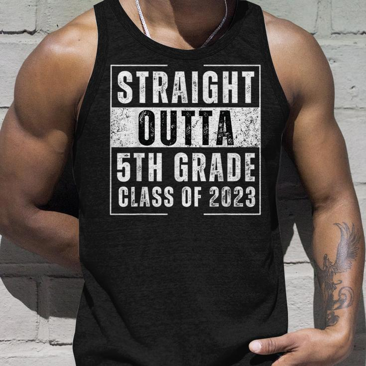 Straight Outta 5Th Grade Class Of 2023 Funny Graduation Unisex Tank Top Gifts for Him