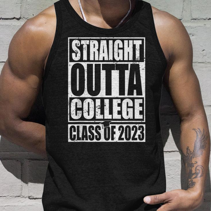Straight Outta College Graduation Gifts Class Of 2023 Senior Unisex Tank Top Gifts for Him