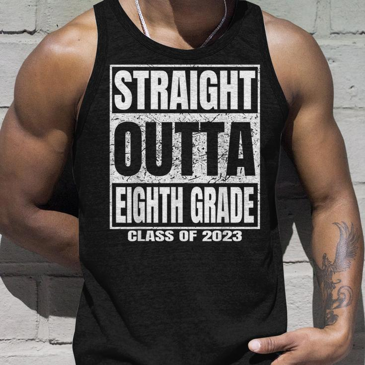 Straight Outta Eighth Grade Graduation Class 2023 8Th Grade Unisex Tank Top Gifts for Him