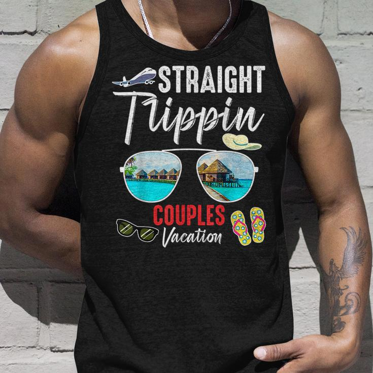 Straight Trippin Couples Trip 2023 Beach Summer Vacation Unisex Tank Top Gifts for Him