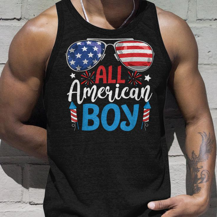 Sunglasses Stars Stripes All American Boy Freedom Usa Unisex Tank Top Gifts for Him
