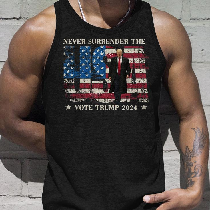 Never Surrender The Usa Grunge Vote Trump 2024 Tank Top Gifts for Him
