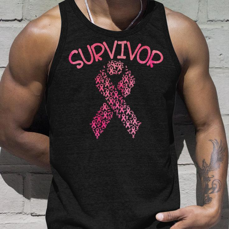 Survivor Pink Ribbon Won Breast Cancer Awareness Tank Top Gifts for Him