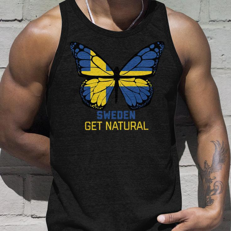 Sweden Buttlerfly Flag Unisex Tank Top Gifts for Him