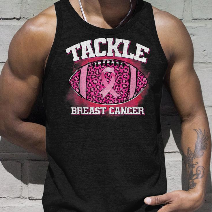 Tackle Breast Cancer Awareness Pink Football Ribbon Tank Top Gifts for Him
