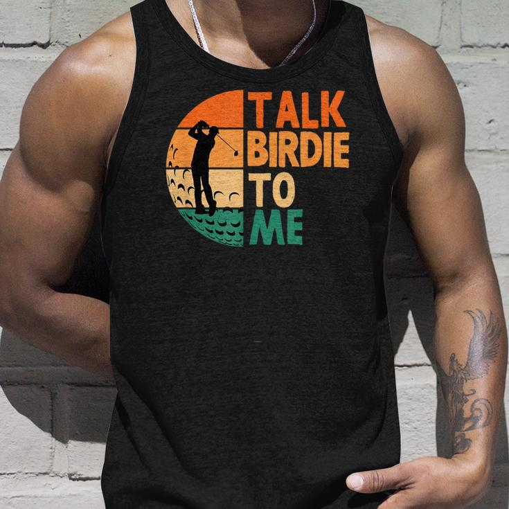 Talk Birdie To Me Golf Golfing Golfer Funny Player Unisex Tank Top Gifts for Him