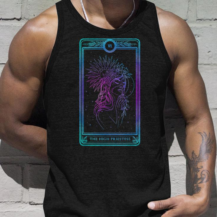 Tarot Card High Priestess Skull Bones Horror Goth Occult Tarot Tank Top Gifts for Him