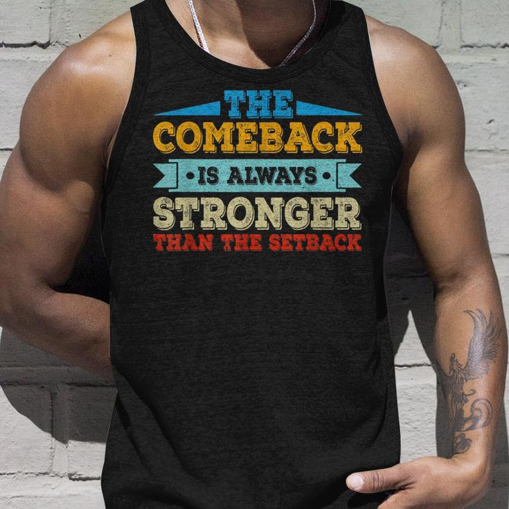 The Comeback Is Motivational Quote Inspirational Saying Unisex Tank Top Gifts for Him