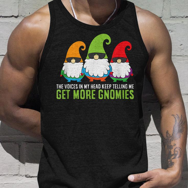 The Voices In My Head Keep Telling Me Get More Gnomes Gift For Women Unisex Tank Top Gifts for Him