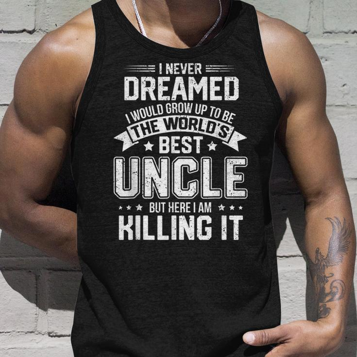 The Worlds Best Uncle - Funny Uncle Unisex Tank Top Gifts for Him