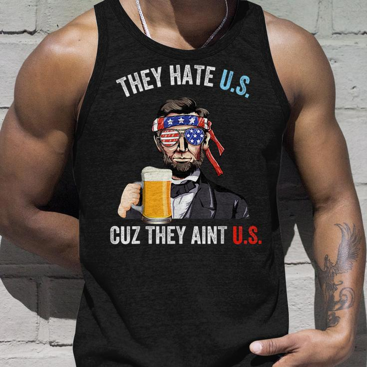 They Hate Us Cuz They Aint Us Funny 4Th Of July Usa Unisex Tank Top Gifts for Him