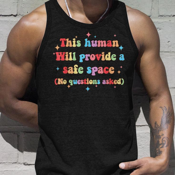This Human Will Provide A Safe Space Gay Right Lgbtq Pride Unisex Tank Top Gifts for Him