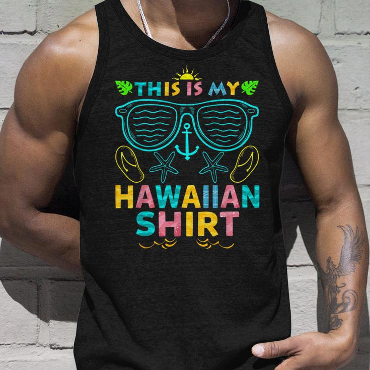 This Is My Hawaiian Tropical Luau Costume Party Hawaii Unisex Tank Top Gifts for Him