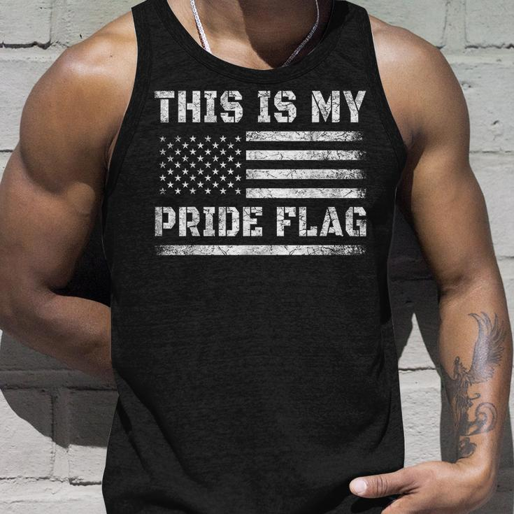 This Is My Pride Flag Usa American 4Th Of July Pride Flag Unisex Tank Top Gifts for Him
