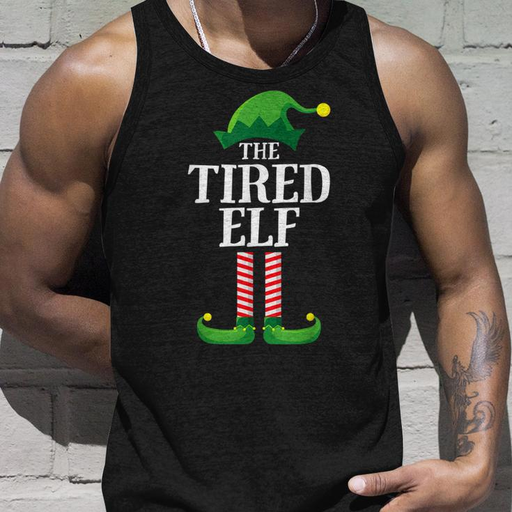 Tired Elf Matching Family Group Christmas Party Gift For Women Unisex Tank Top Gifts for Him