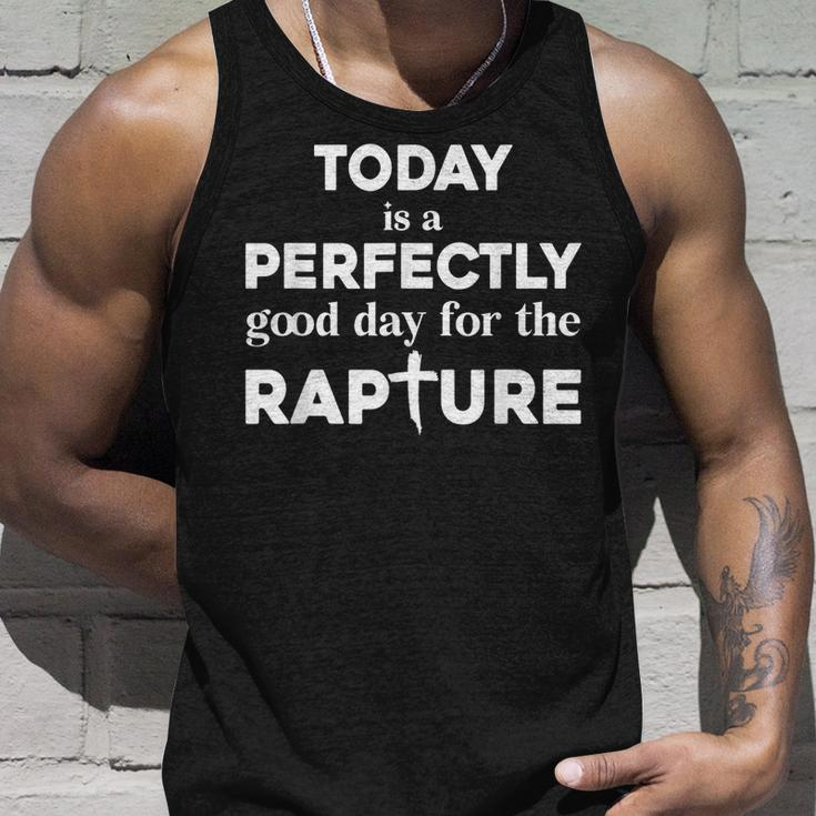 Today Is A Perfectly Good Day For The Rapture Cross Unisex Tank Top Gifts for Him