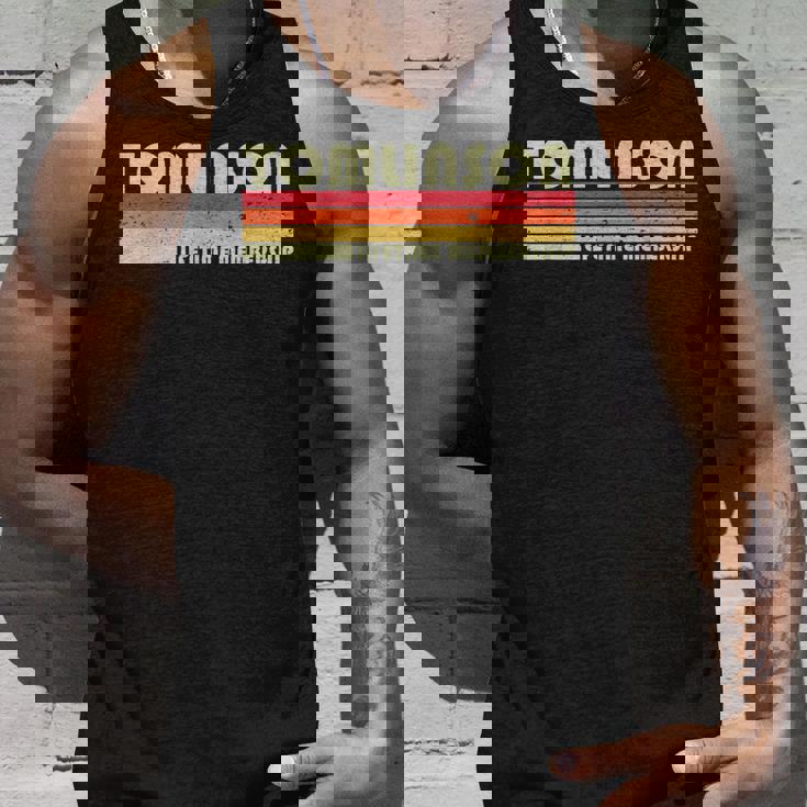 Tomlinson Surname Retro Vintage 90S Birthday Reunion 90S Vintage Tank Top Gifts for Him