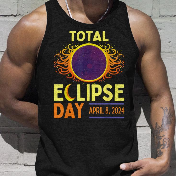 Total Solar Eclipse Day April 8 2024 Retro Sun Eclipse Tank Top Gifts for Him