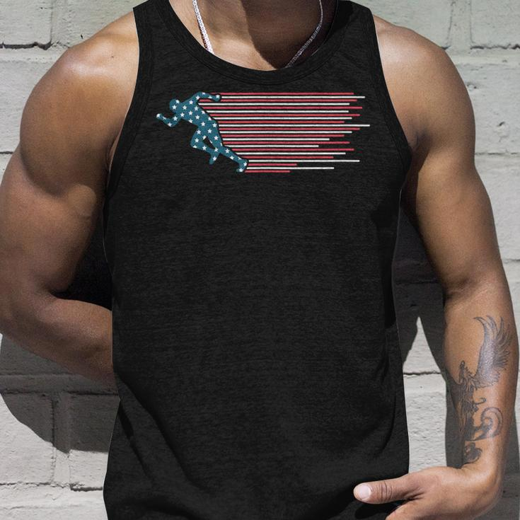 Track And Field Running Usa American Flag Marathon Runner Tank Top Gifts for Him