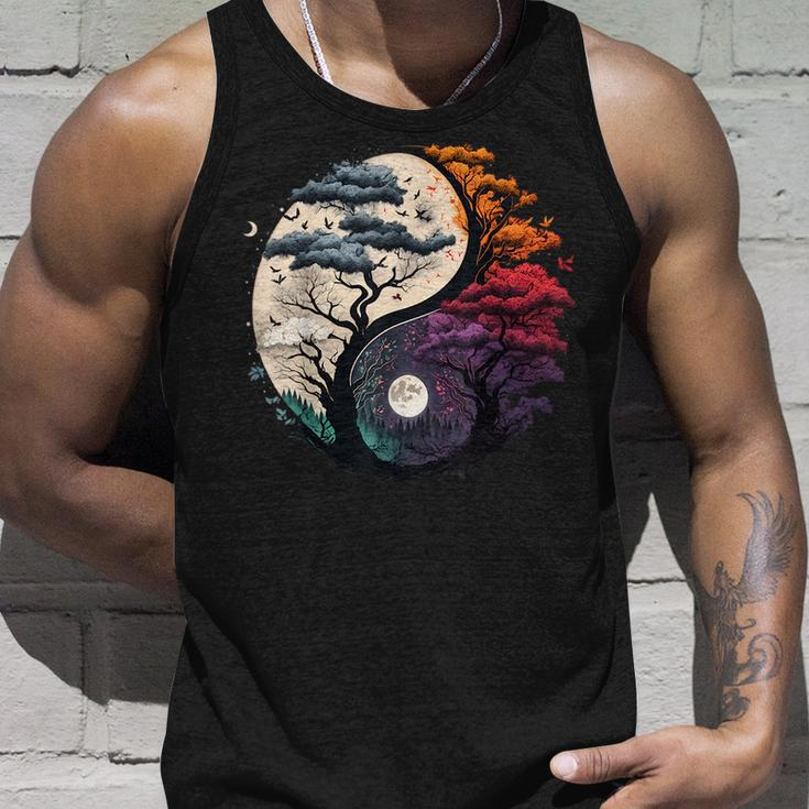 Tree Of Life Yin Yang Unisex Tank Top Gifts for Him