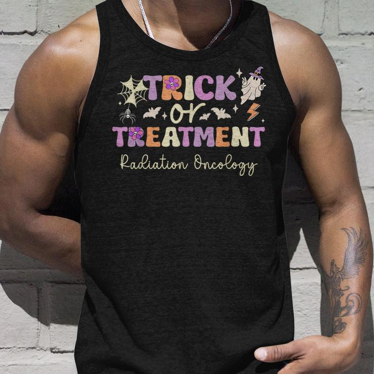 Trick Or Treatment Halloween Radiation Oncology Rad Therapy Tank Top Gifts for Him