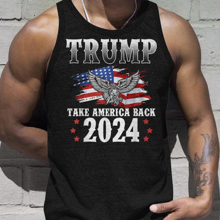 Trump 2024 Take America Back American Flag Trump 2024 Unisex Tank Top Gifts for Him