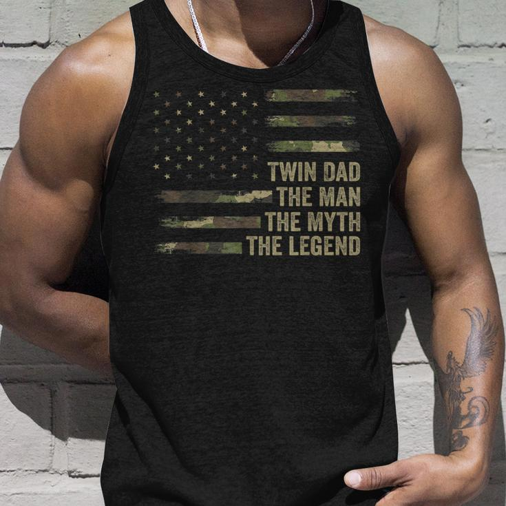 Twin Dad Camo Usa Flag Twin Dad The Man The Myth The Legend Unisex Tank Top Gifts for Him